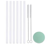 Greant Paquete de 6 pajitas de repuesto para Hydro Flask, tapa de pajita, botella de boca ancha con cepillo para pajita, pajita de plstico de 8