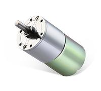 Greartisan DC 12V 100RPM Motor de engranajes de alto par eléctrico Micro Reducción de velocidad Motor con engranajes Eje de salida centrado Caja de cambios de diámetro de 37 mm