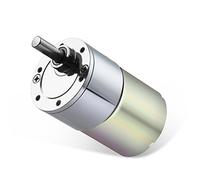 Greartisan DC 12V 2RPM Motor de engranajes de alto par eléctrico Micro Reducción de velocidad Motor con engranajes Eje de salida excéntrico Caja de cambios de diámetro de 37 mm