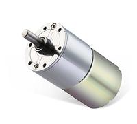 Greartisan DC 24V 1000RPM Motor de engranajes de alto par eléctrico Micro Reducción de velocidad Motor con engranajes Eje de salida centrado Caja de cambios de diámetro de 37 mm