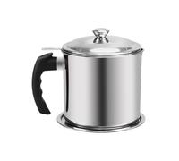 Grease Container - Stainless Steel 1300ml Fine Mesh Oil Strainer With Lid, Kitchen Storage Pot | Cooking Oil Dispenser For Home Kitchen, Restaurant, Dining Room, Apartment Use
