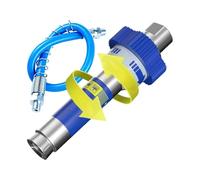 Grease Coupler - 8.8cm Lock Clamp Type Flat-Head | Automotive Lubricant Tips | External Spiral Type High-pressure Grease Nozzle For Professionals Mechanics Technicians Farm Equipment Cars Sedans Truck