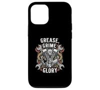 Grease Grime Glory Motorcycle Engine Biker Mechanic Carcasa para iPhone 12/12 Pro