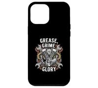Grease Grime Glory Motorcycle Engine Biker Mechanic Carcasa para iPhone 12 Pro MAX
