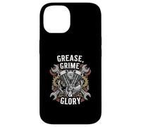 Grease Grime Glory Motorcycle Engine Biker Mechanic Carcasa para iPhone 14