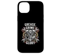 Grease Grime Glory Motorcycle Engine Biker Mechanic Carcasa para iPhone 14 Plus