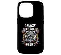 Grease Grime Glory Motorcycle Engine Biker Mechanic Carcasa para iPhone 14 Pro