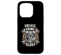 Grease Grime Glory Motorcycle Engine Biker Mechanic Carcasa para iPhone 15 Pro