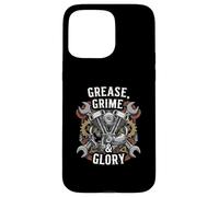 Grease Grime Glory Motorcycle Engine Biker Mechanic Carcasa para iPhone 15 Pro MAX