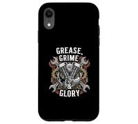 Grease Grime Glory Motorcycle Engine Biker Mechanic Carcasa para iPhone XR
