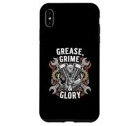 Grease Grime Glory Motorcycle Engine Biker Mechanic Carcasa para iPhone XS MAX