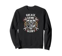 Grease Grime Glory Motorcycle Engine Biker Mechanic Sudadera