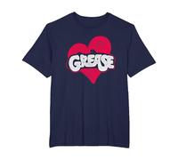 Grease Heart Camiseta, Hombre Tallas Grandes, Azul Marino, 6X Alto
