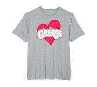 Grease Heart Camiseta, Hombre Tallas Grandes, Gris Jaspeado, 4X Alto