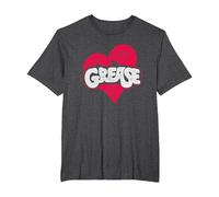 Grease Heart Camiseta, Hombre Tallas Grandes, Jaspeado Oscuro, 4X Alto