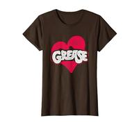 Grease Heart Camiseta, Mujer, Marrón, XXL