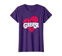 Grease Heart Camiseta, Mujer, Morado, XL