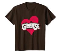 Grease Heart Camiseta, Niños, Marrón, 10 años