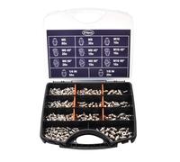 Grease Nipple Assortment, 270-Piece Galvanized Zerk Kit, Industrial Mechanical Lubrication Set, Sturdy Versatile Accessories for Agricultural Machinery, Bikes, Trucks, Equipment