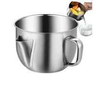 Grease Soup Separator, Stainless Steel Oil Strainer Pot, 1,2 l Household Fat Separator for Frying, Portable Kitchen Dirt, Home Used, Sturdy Material (14,5 x 9,5 x 10,5 cm)