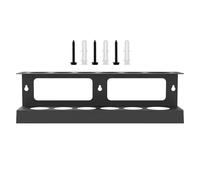 Grease Tube Holder - Wall Mount Spray Bottle Storage Rack, Black Steel Organizer For Silicone Sealant Cans & Lubricants, Heavy Duty Shelf For Workshop Garage Car Detailing Sealing Service