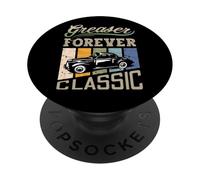 Greaser Forever Classic Sock Hop 1950s Rockability Vintage PopSockets PopGrip Adhesivo