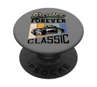 Greaser Forever Classic Sock Hop 1950s Rockability Vintage PopSockets PopGrip Adhesivo