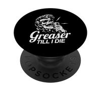 Greaser Till I Die Horror Rockabilly Skeleton Alt Rock PopSockets PopGrip Adhesivo
