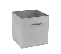 GREAT AIGOO Caja de Almacenaje con 1/4 /8 pcs, Set Cajas de juguetes, Cesta Organizador Cubos de Tela Plegable con Manijas para Hogar, Oficina, Estanterías, Armarios, Ropa, 31 x31x 31 cm (1 Pc, Gris)