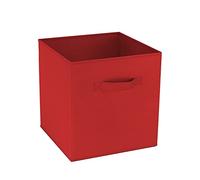 GREAT AIGOO Caja de Almacenaje con 1/4 /8 pcs, Set Cajas de juguetes, Cesta Organizador Cubos de Tela Plegable con Manijas para Hogar, Oficina, Estanterías, Armarios, Ropa, 31 x31x 31 cm (1 Pc, Rojo)