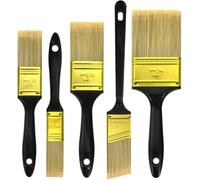 Great Andrew Pinceles de pintura, paquete de 5 pinceles de gran valor multiusos (3 pulgadas, 2 pulgadas, 1.5 pulgadas, pinceles de pintura, juego de pinceles para muebles del hogar y adornos de pared