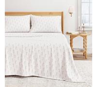 Great Bay Home Juego de sábanas de Franela de Navidad California King Size, 100% algodón Turco, sábanas de Invierno con Doble Cepillado, ultrasuave, acogedora, Juego de Ropa de Cama de 4 Piezas
