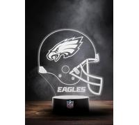 Great Branding Philadelphia Eagles NFL - Casco con lámpara LED y logotipo, modo de cambio con 6 colores diferentes