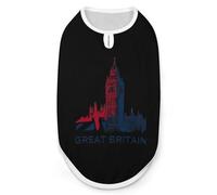 Great Britain Big Ben - Camiseta divertida sin mangas para perro, camiseta sin mangas para mascotas, camisetas sin mangas para gatos, talla S