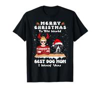 Great Dane Christmas To The World Best Dog Mom Funny Xmas Camiseta