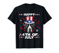 Great Dane Dog Patriotic American 4th of July Dogs Lovers Camiseta