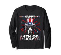 Great Dane Dog Patriotic American 4th of July Dogs Lovers Manga Larga