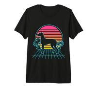 Great Dane Dog Vintage 80s Vaporwave Aesthetic Puppy Lover Camiseta Premium
