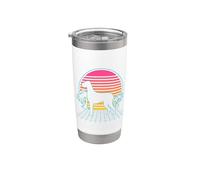 Great Dane Dog Vintage 80s Vaporwave Aesthetic Puppy Lover Vaso térmico de acero inoxidable de doble pared