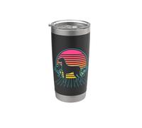 Great Dane Dog Vintage 80s Vaporwave Aesthetic Puppy Lover Vaso térmico de acero inoxidable de doble pared