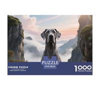 Great Dane, Juego De Puzzle De 1000 Piezas, Fomenta La Paciencia Y La Concentración, Decoración, Recomendado Desde 12 Años, Perro Mascota, 38x26cm/1000pcs