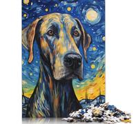 Great Dane Van Gogh Rompecabezas Imposible,desafío para Adultos Entretenimiento Creativo 1000 Piezas Obra De Arte De Juego De para Adultos Y Niños 1000pcs (38x26cm)