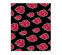 Great Eastern Entertainment Naruto Shippuden Akatsuki Throw Blanket Manta, Algodón, Rojo/Negro, Lleno, 127 x 152.4 x 1 cm