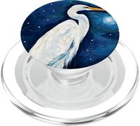 Great Egret - Pintura Nocturna Estrellada para Hombres, Mujeres y niños PopSockets PopGrip para MagSafe