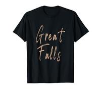 Great Falls Montana Vintage diseño Elegante Camiseta