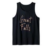 Great Falls Montana Vintage diseño Elegante Camiseta sin Mangas