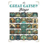 Great Gatsby Bingo: 32-Player 1920s Art Decor Themed Party Games for Literature Classrooms, Book Clubs Activities, and Raoaring Twenties Galas