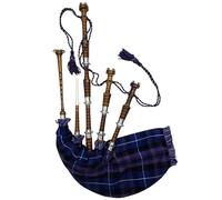 Great Highland - Gaita escocesa con montura de palisandro y cubierta de tartán tradicional (acabado natural del orgullo de Escocia)
