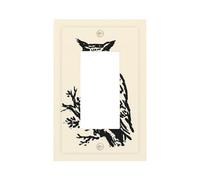 Great Horned Owl - Placa de pared para interruptor de luz vintage, cubierta de placa frontal, 1 banda, decoración de receptáculo para el hogar, cocina, habitación, baño
