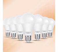 GREAT JACOB Bombilla Led A60 E27 3000K, Blanco cálido,10W=131W,2100 Lúmenes, Bombillas Led A60,No Regulable. Pack 7 Uds